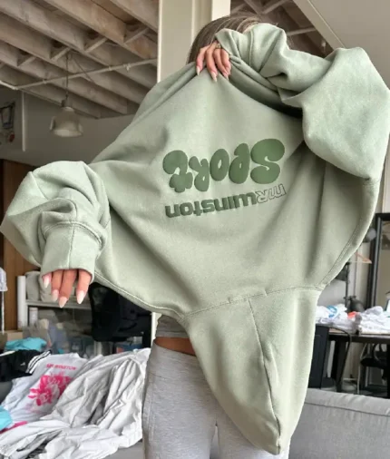 Mr Winston Khaki Boyfriend Puff Hoodie